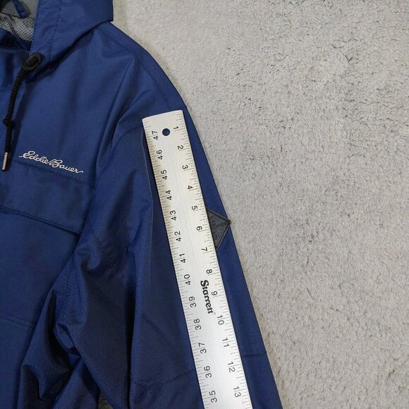 Eddie Bauer Jacket Men's 2XL Blue Mesh Lined Full Zip Pockets Hooded Weatheredge - Picture 14 of 16